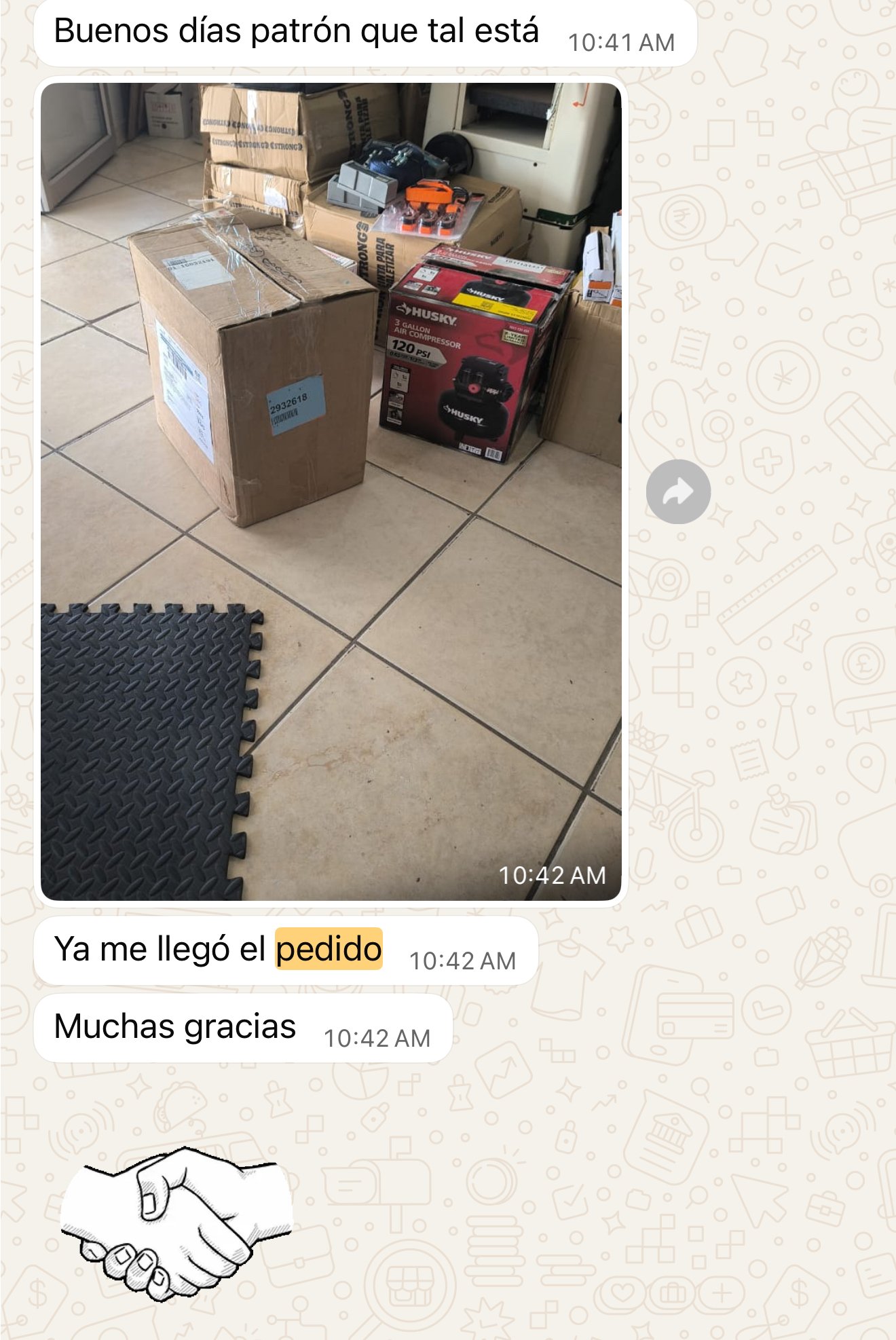 Envío de Herramientas